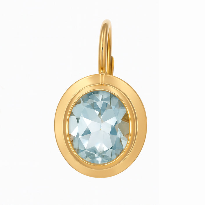 Orecchini - 18 carati Oro giallo - 3.60ct. tw. Acquamarina