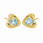Orecchini - 18 carati Oro giallo - 7.00ct. tw. Acquamarina - Made in Italy - Handmade