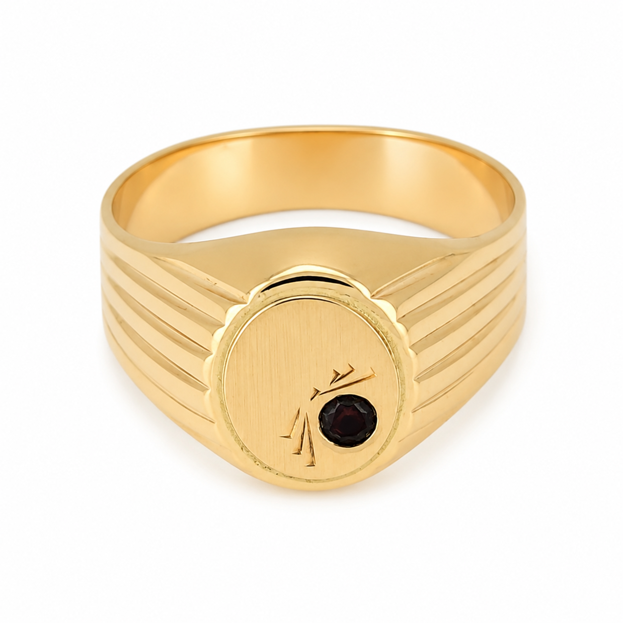 Anello - 18 carati Oro giallo - 0.04ct. tw. Rubino - Made in Italy - Handmade