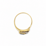 Anello - 18 carati Oro giallo, Oro bianco - 0.43ct. tw. Zaffiro - Diamante - Made in Italy - Handmade