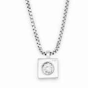 Collana con ciondolo - 18 carati Oro bianco - 0.25ct. tw. Diamante (Naturale) - Made in Italy - Handmade