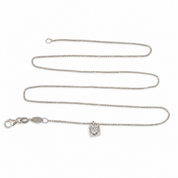 Collana con ciondolo - 18 carati Oro bianco - 0.25ct. tw. Diamante (Naturale) - Made in Italy - Handmade