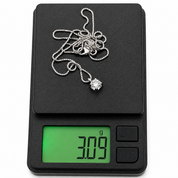 Collana con ciondolo - 18 carati Oro bianco - 0.25ct. tw. Diamante (Naturale) - Made in Italy - Handmade
