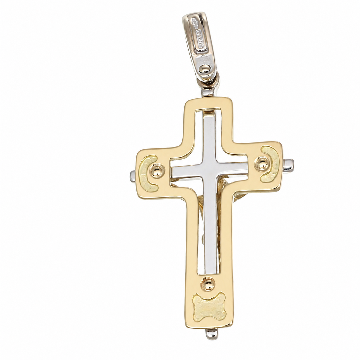 Ciondolo - 18 carati Oro giallo, Oro bianco - Made in Italy - Handmade