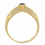 Anello - 18 carati Oro giallo - 0.86ct. tw. Zaffiro - Diamante - Made in Italy - Handmade