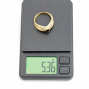 Anello - 18 carati Oro giallo - 0.86ct. tw. Zaffiro - Diamante - Made in Italy - Handmade