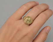 Anello - 18 carati Oro giallo - Made in Italy - Handmade