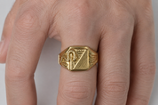Anello - 18 carati Oro giallo - Made in Italy - Handmade