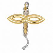 Ciondolo - 18 carati Oro giallo, Oro bianco - Made in Italy - Handmade