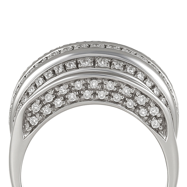 Anello - 18 carati Oro bianco - 0.52ct. tw. Diamante (Naturale)