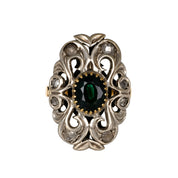 Anello in Oro Giallo ,Oro Bianco 18 carati -zaffiro Diamanti