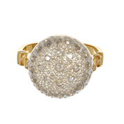 Anello in Oro giallo 18 carati e Argento 800 - Diamanti da 0.64 Ct tot