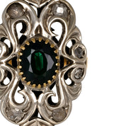 Anello in Oro Giallo ,Oro Bianco 18 carati -zaffiro Diamanti