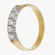 Anello - 18 carati Oro bianco, Oro giallo - 0.175ct. tw. Diamante (Naturale)