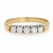 Anello - 18 carati Oro bianco, Oro giallo - 0.175ct. tw. Diamante (Naturale)