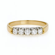 Anello - 18 carati Oro bianco, Oro giallo - 0.175ct. tw. Diamante (Naturale)