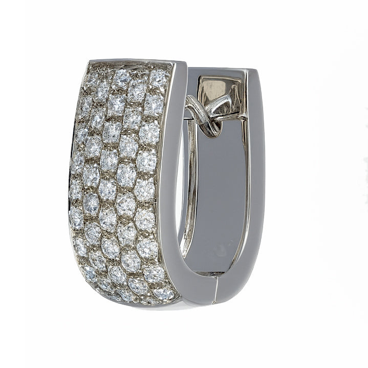 Orecchini - 18 carati Oro bianco - 1.29ct. tw. Diamante (Naturale)