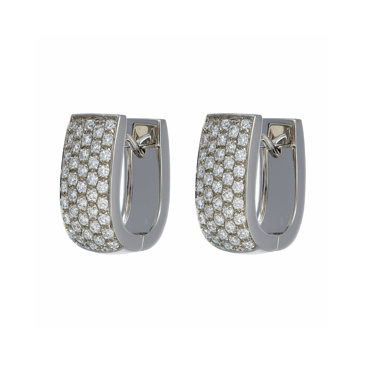 Orecchini - 18 carati Oro bianco - 1.29ct. tw. Diamante (Naturale)