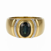 Anello - 18 carati Oro giallo, Oro bianco - 1.25ct. tw. Zaffiro