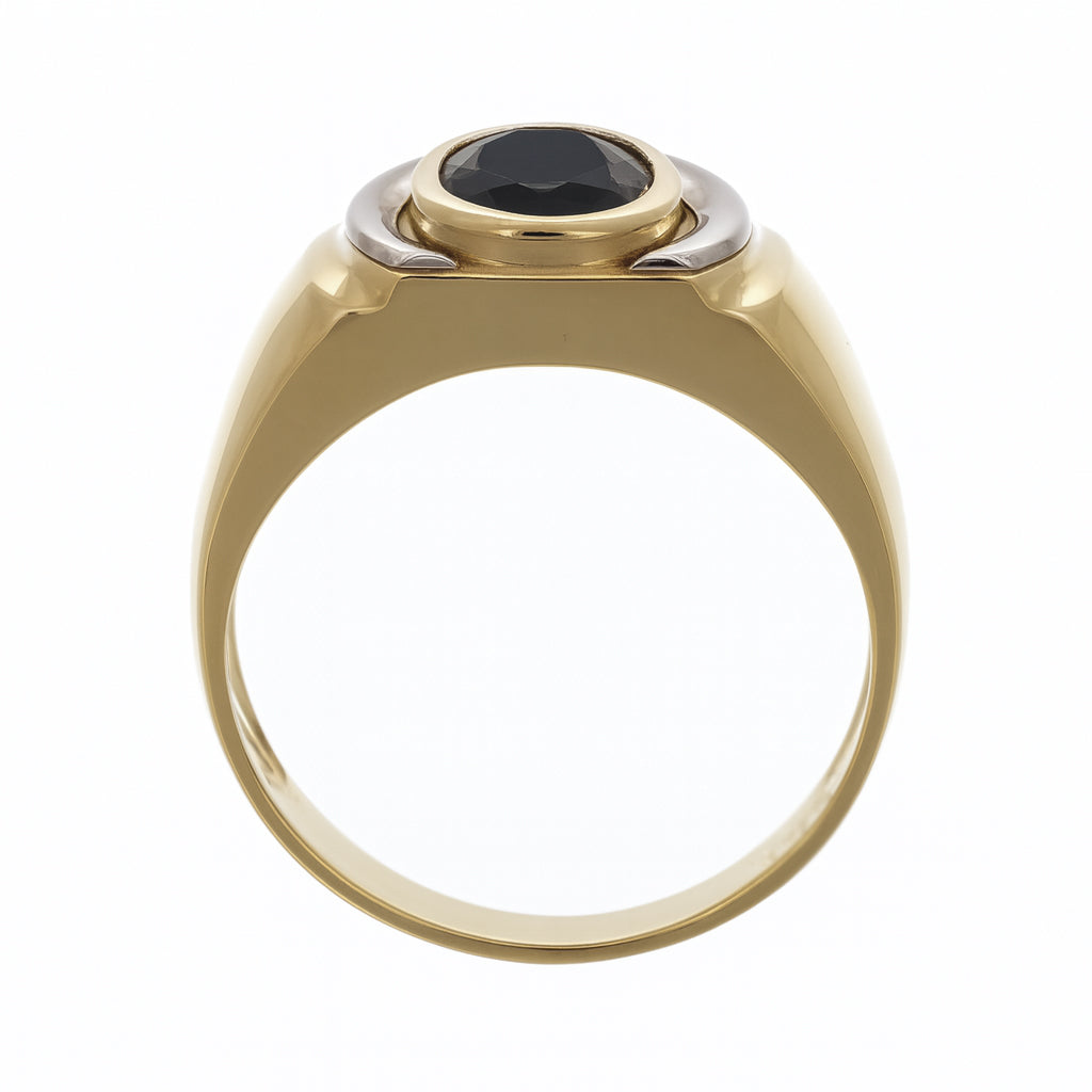 Anello - 18 carati Oro giallo, Oro bianco - 1.25ct. tw. Zaffiro