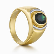 Anello - 18 carati Oro giallo, Oro bianco - 1.25ct. tw. Zaffiro