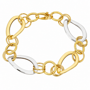 Bracciale - 18 carati Oro bianco, Oro giallo - Made in Italy - Handmade
