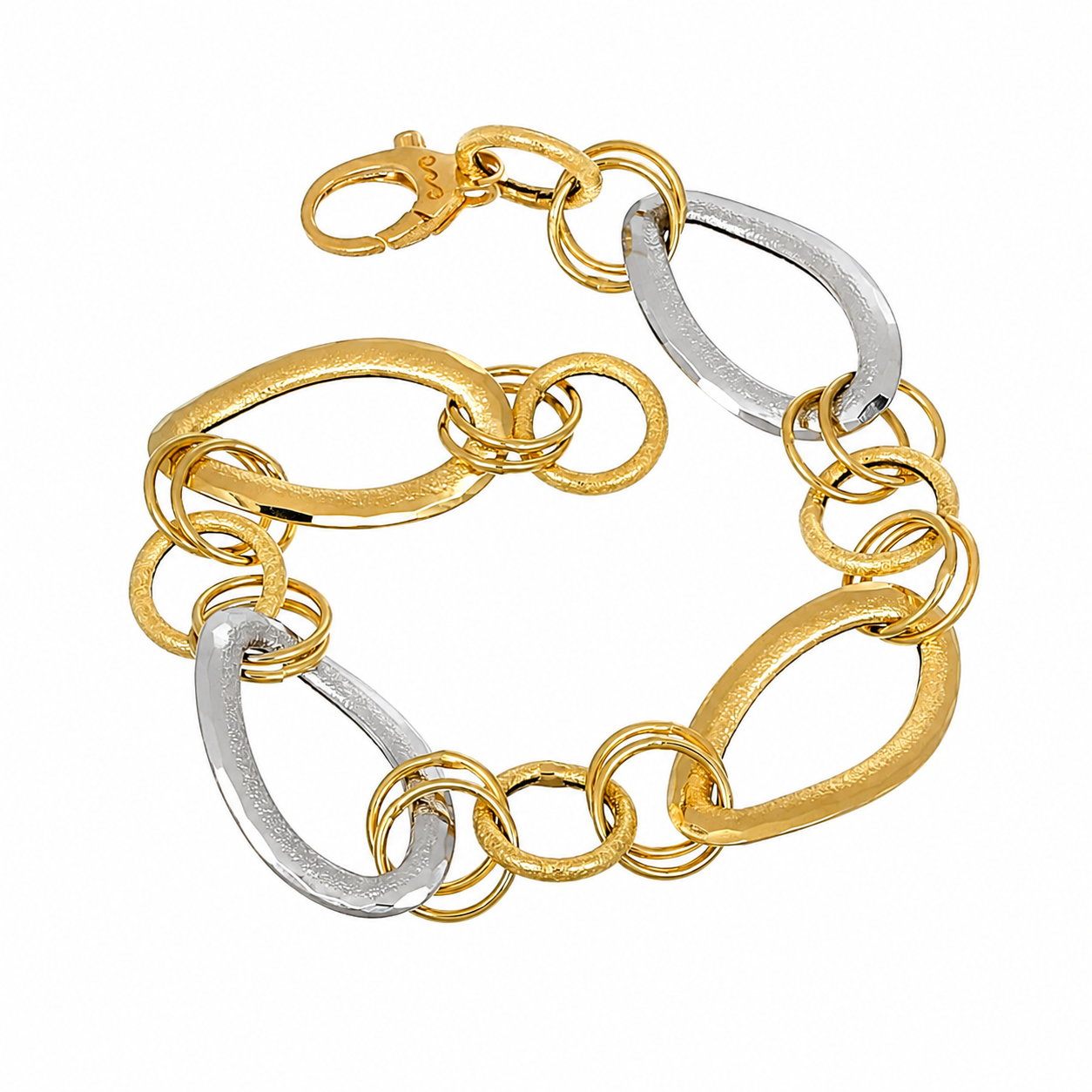 Bracciale - 18 carati Oro bianco, Oro giallo - Made in Italy - Handmade