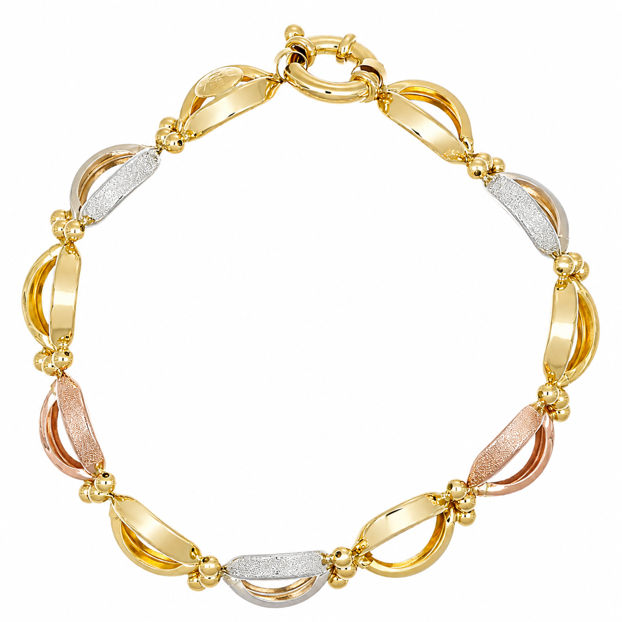 Bracciale - 18 carati Oro bianco, Oro giallo, Oro rosa - Made in Italy - Handmade