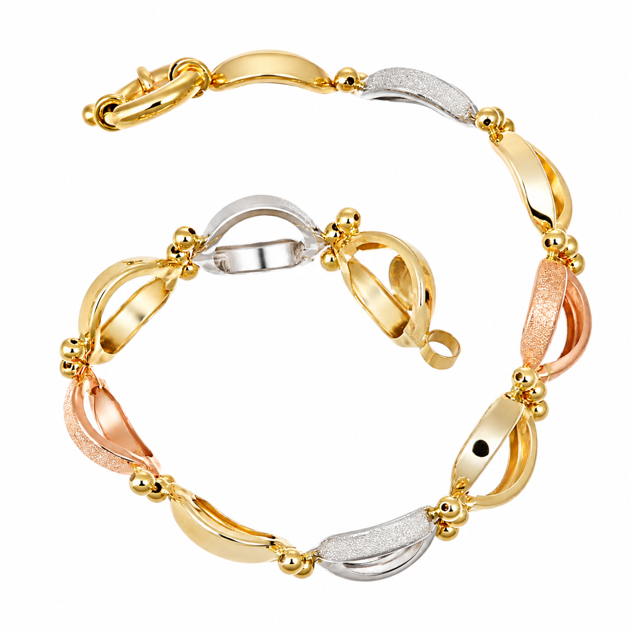 Bracciale - 18 carati Oro bianco, Oro giallo, Oro rosa - Made in Italy - Handmade