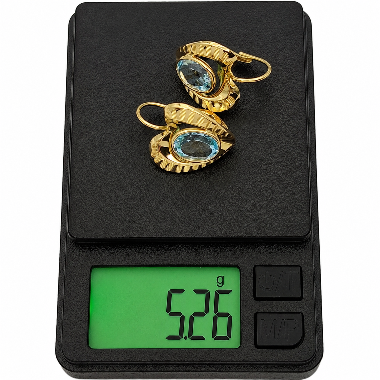 Orecchini - 18 carati Oro giallo - 7.00ct. tw. Acquamarina - Made in Italy - Handmade