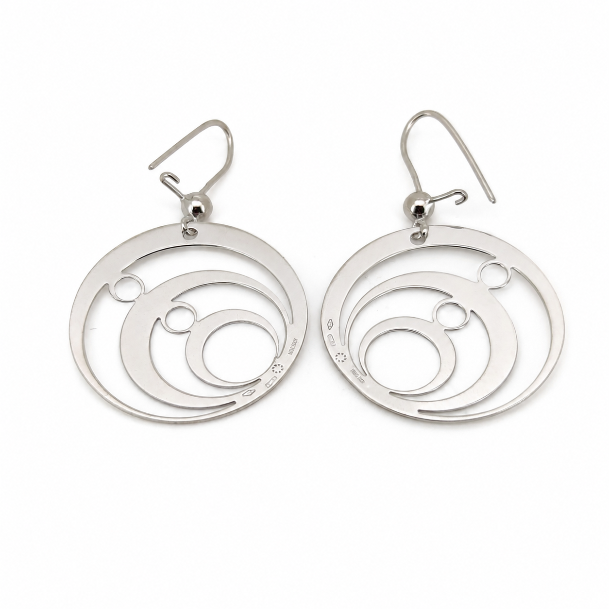 Orecchini - 18 carati Oro bianco - Made in Italy - Handmade