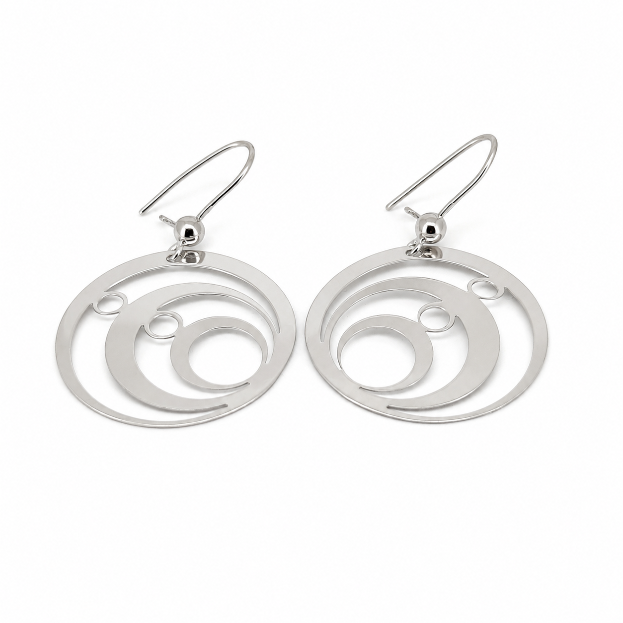 Orecchini - 18 carati Oro bianco - Made in Italy - Handmade