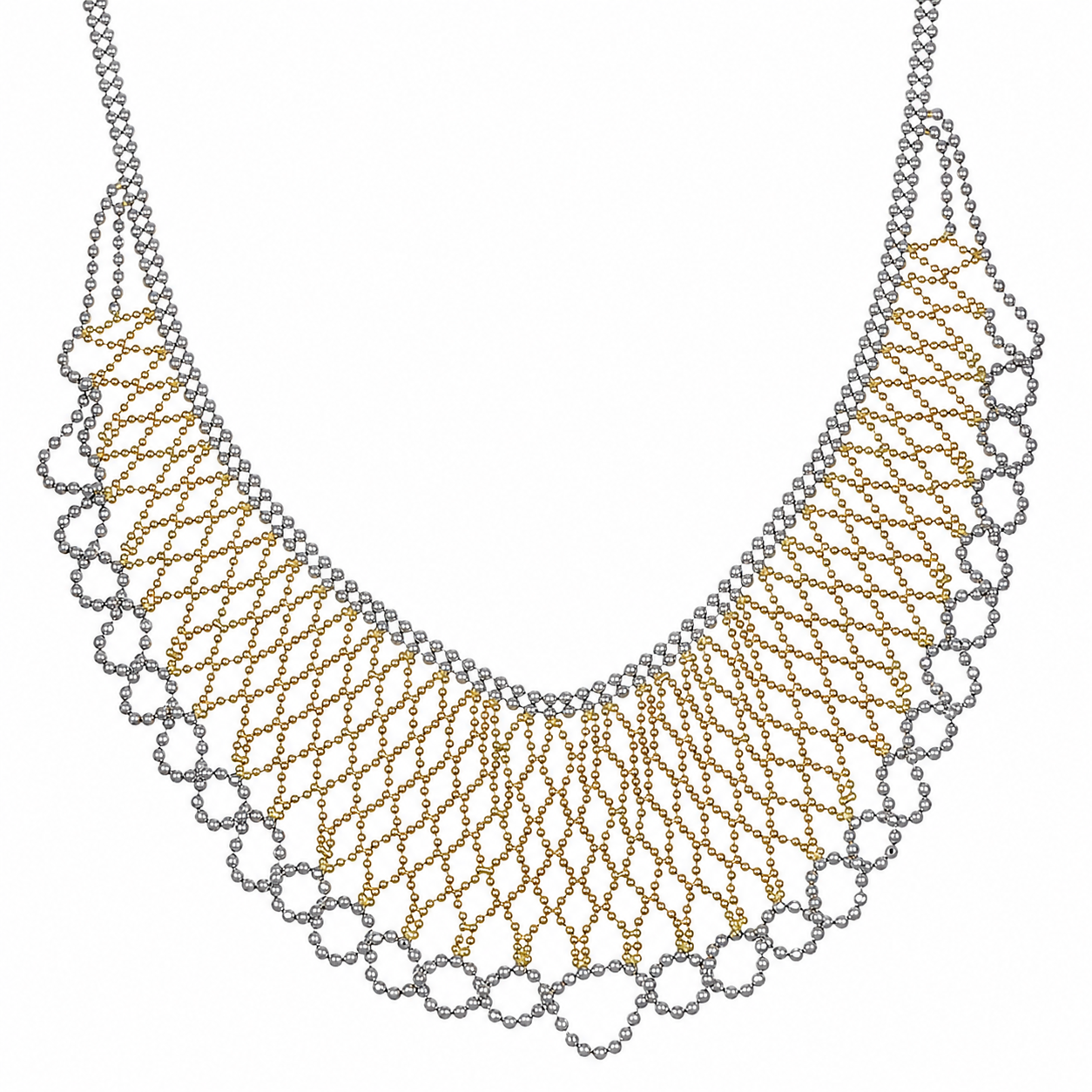 Collana - 18 carati Oro giallo, Oro bianco - Made in Italy - Handmade
