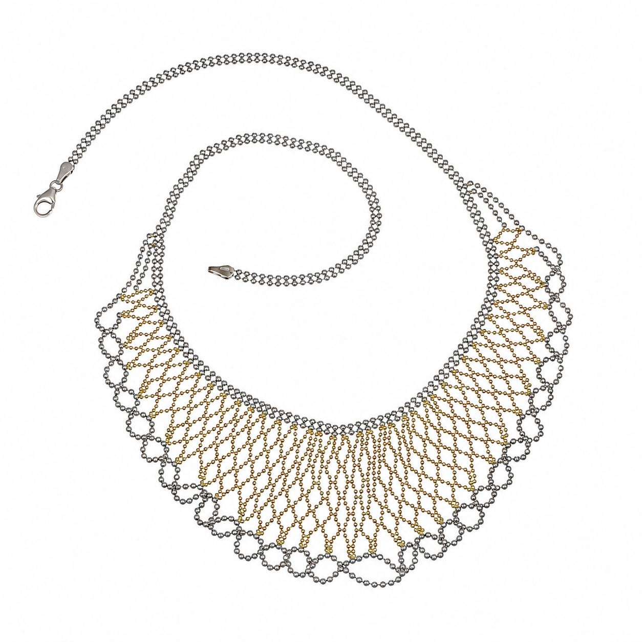 Collana - 18 carati Oro giallo, Oro bianco - Made in Italy - Handmade