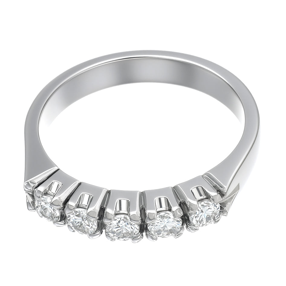 Anello - 18 carati Oro bianco - 0.35ct. tw. Diamante (Naturale)