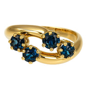 Anello - 18 carati Oro giallo - 0.50ct. tw. Zaffiro