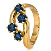 Anello - 18 carati Oro giallo - 0.50ct. tw. Zaffiro