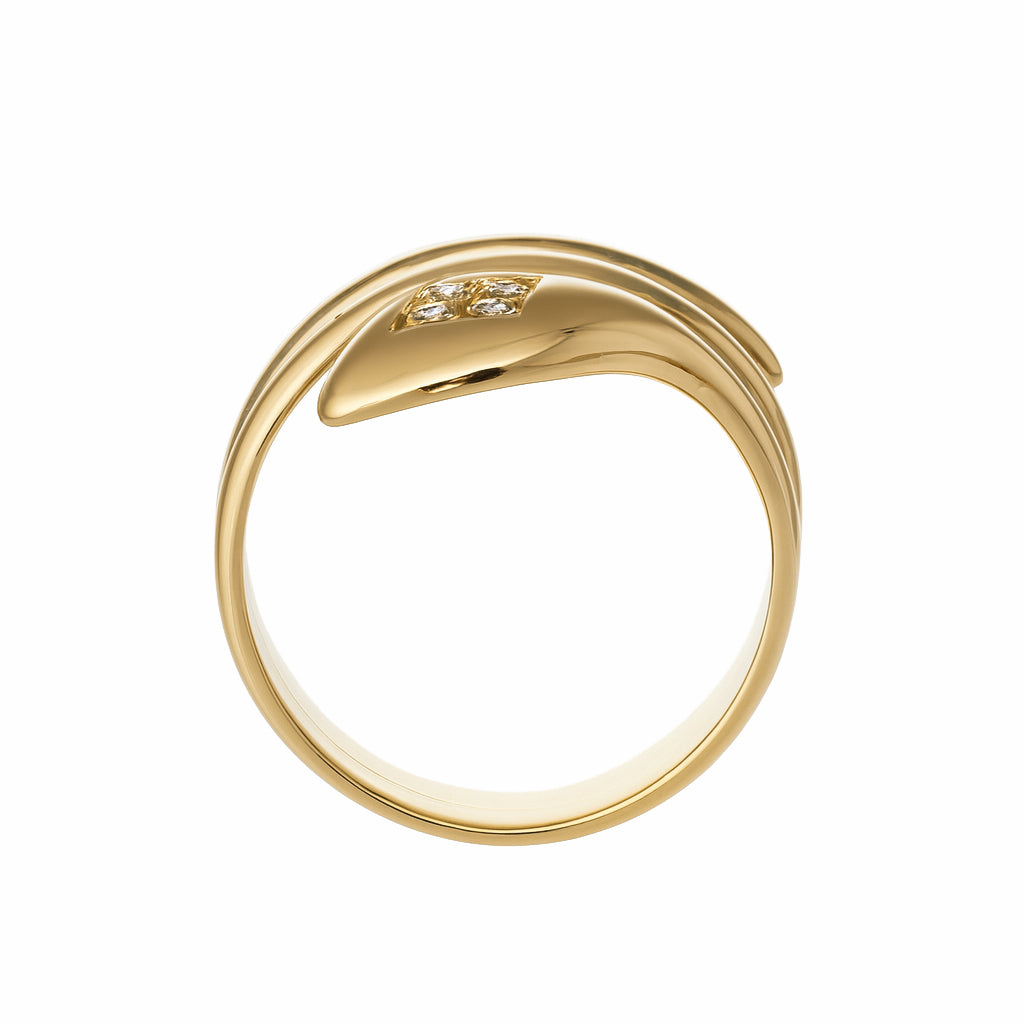 Anello - 18 carati Oro giallo - 0.06ct. tw. Diamante (Naturale)