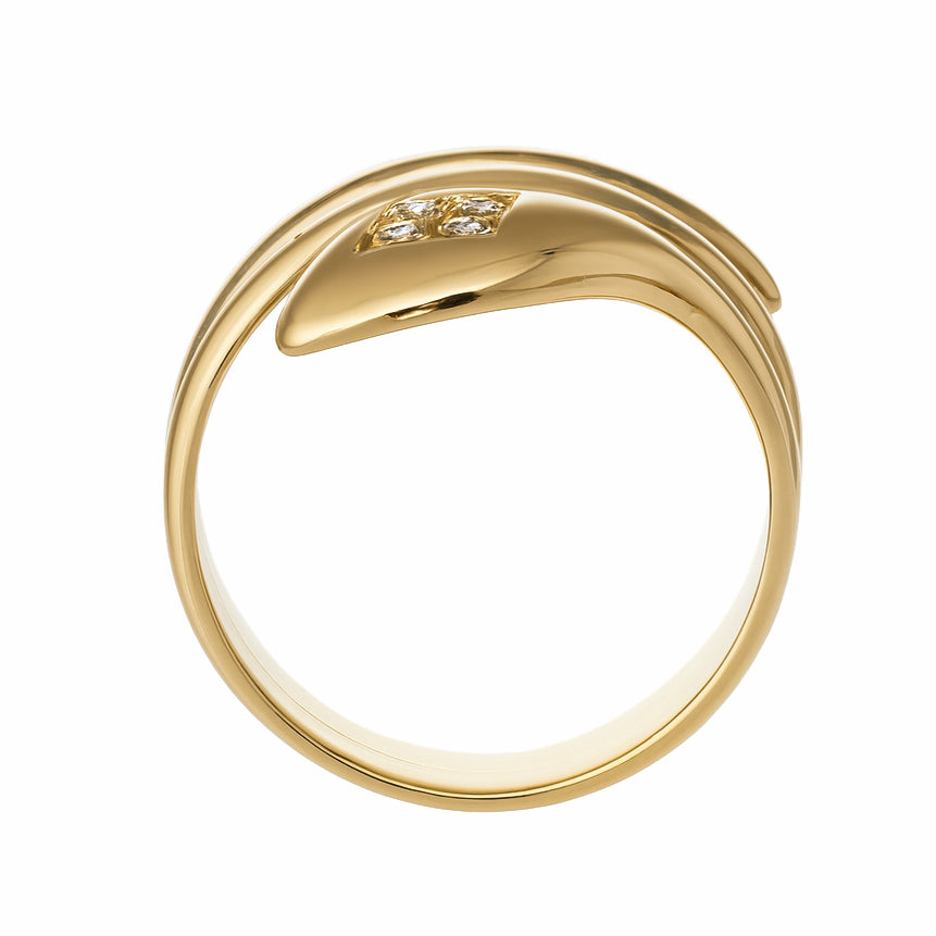 Anello - 18 carati Oro giallo - 0.06ct. tw. Diamante (Naturale)