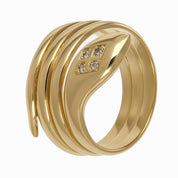 Anello - 18 carati Oro giallo - 0.06ct. tw. Diamante (Naturale)