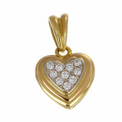 Ciondolo - 18 carati Oro bianco, Oro giallo - 0.135ct. tw. Diamante (Naturale)