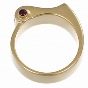 Anello - 18 carati Oro giallo - 0.43ct. tw. Rubino - Made in Italy - Handmade