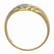 Anello - 18 carati Oro bianco, Oro giallo - 0.15ct. tw. Diamante (Naturale) - Made in Italy - Handmade