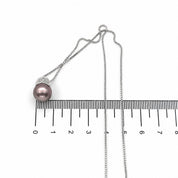 Collana - 18 carati Oro bianco - 0.15ct. tw. Diamante (Naturale) - Perla - Made in Italy - Handmade