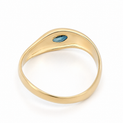 Anello - 18 carati Oro giallo - 0.15ct. tw. Zaffiro - Made in Italy - Handmade
