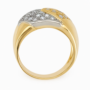 Anello - 18 carati Oro bianco, Oro giallo - 0.75ct. tw. Diamante (Naturale) - Made in Italy - Handmade