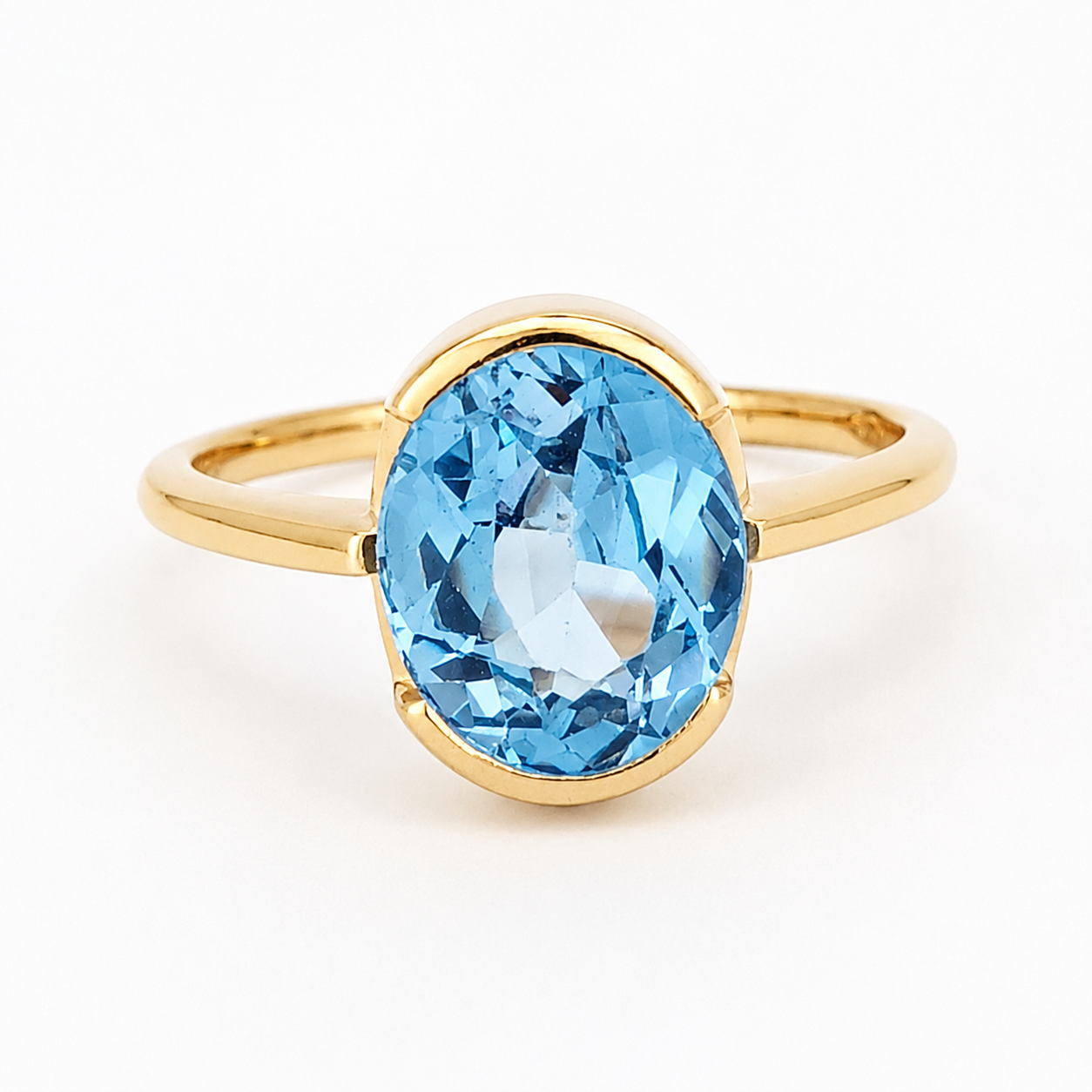 Anello - 18 carati Oro giallo - 3.50ct. tw. Topazio - Made in Italy - Handmade