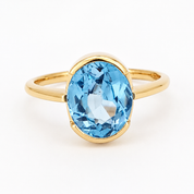 Anello - 18 carati Oro giallo - 3.50ct. tw. Topazio - Made in Italy - Handmade