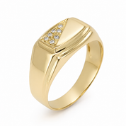 Anello - 18 carati Oro giallo Diamante (Naturale) - Made in Italy - Handmade