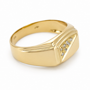 Anello - 18 carati Oro giallo Diamante (Naturale) - Made in Italy - Handmade